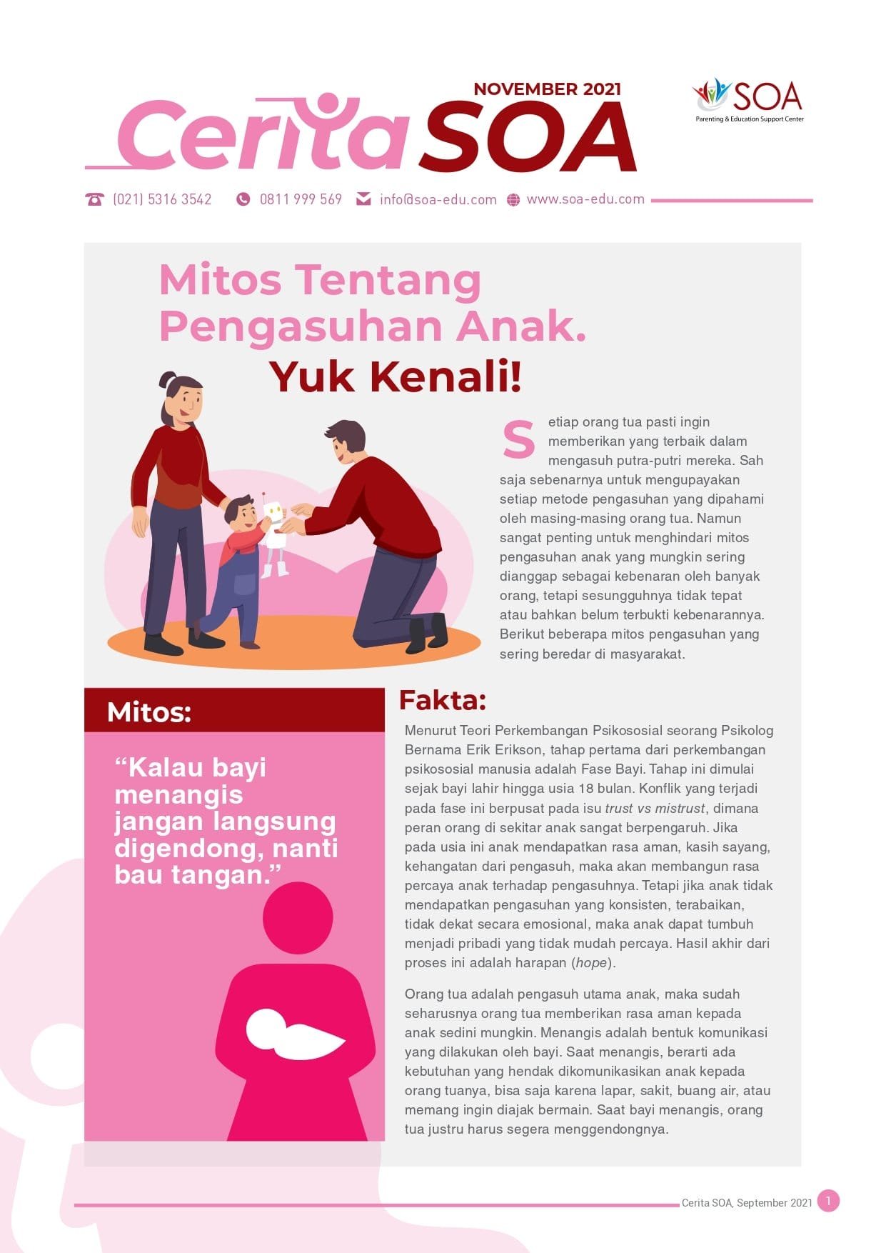 Cerita SOA November 2021 Mitos Tentang Pengasuhan Anak