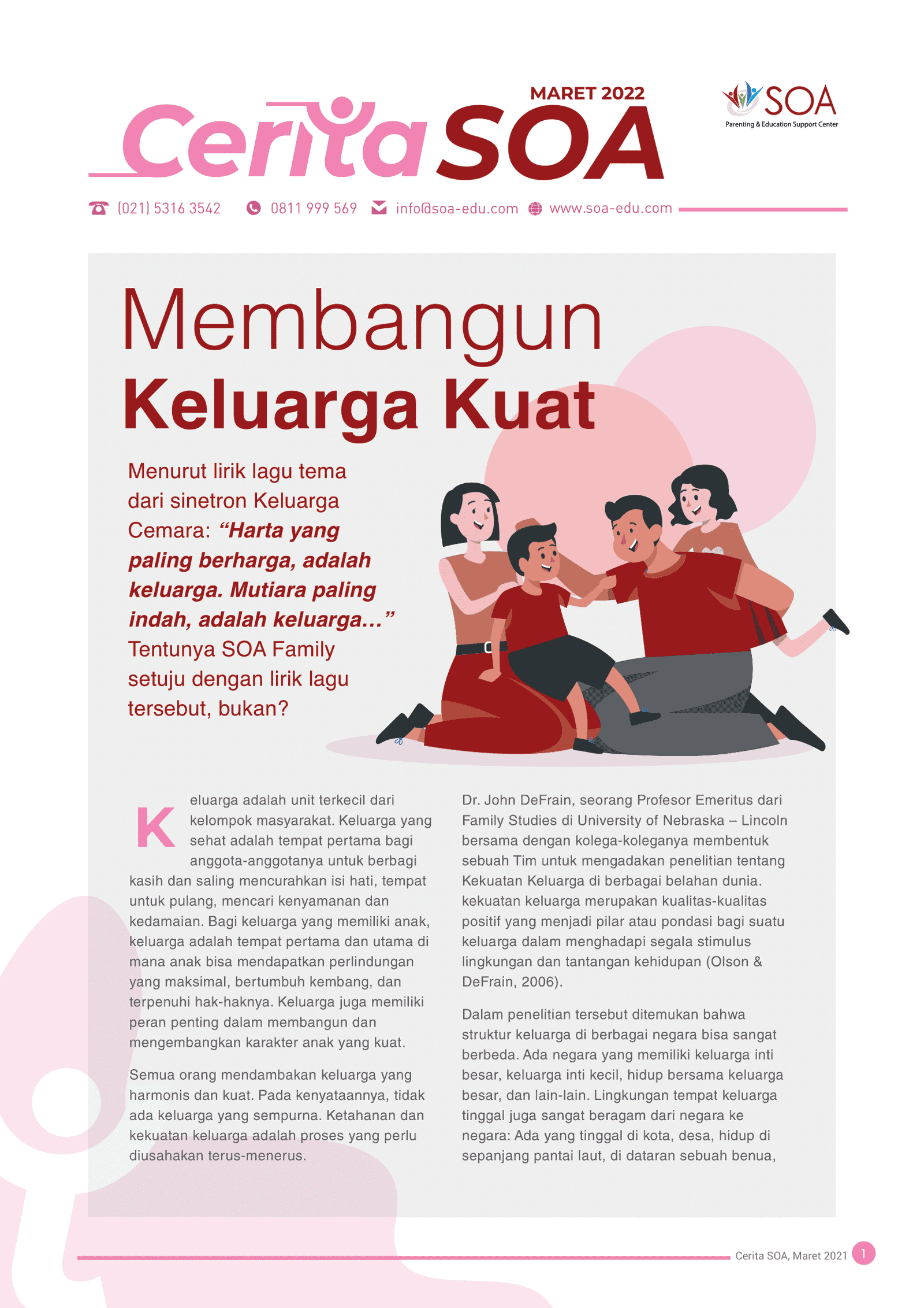 Cerita SOA Maret 2022 Membangun Keluarga Kuat-1