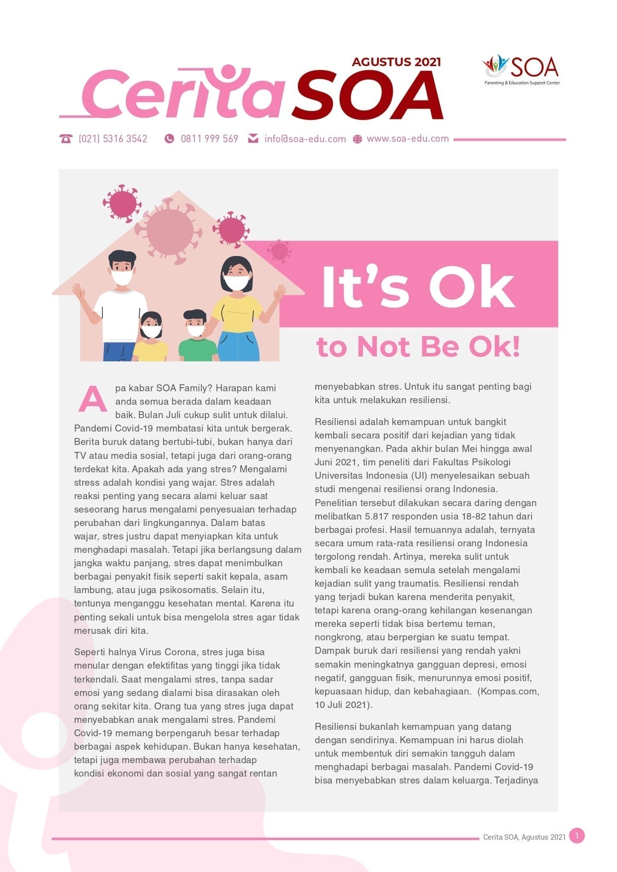 Cerita SOA Agustus 2021 Its Ok Not To Be Ok